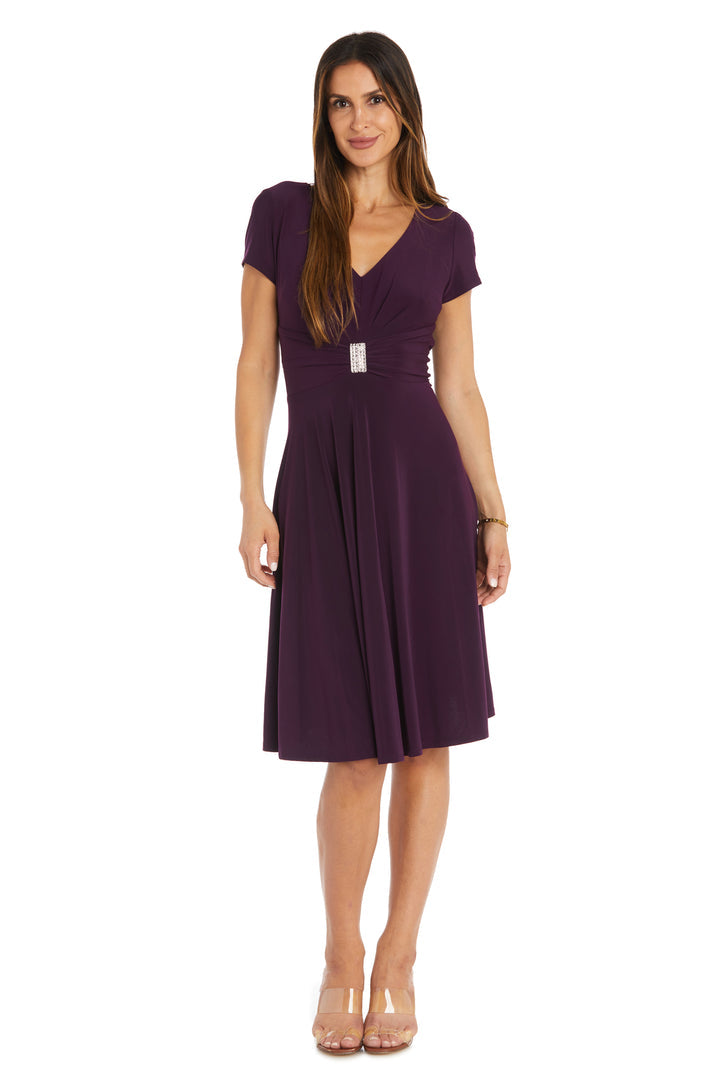 Short Cocktail Dress Knee Length R&M Richards 1429 - Red / 16 Short Cocktail Dress Knee Length R&M Richards 1429 - Red / 16