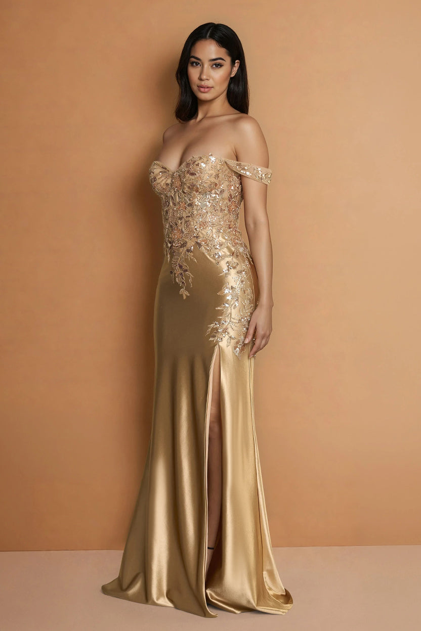 Off Shoulder Corset Formal Evening Dress