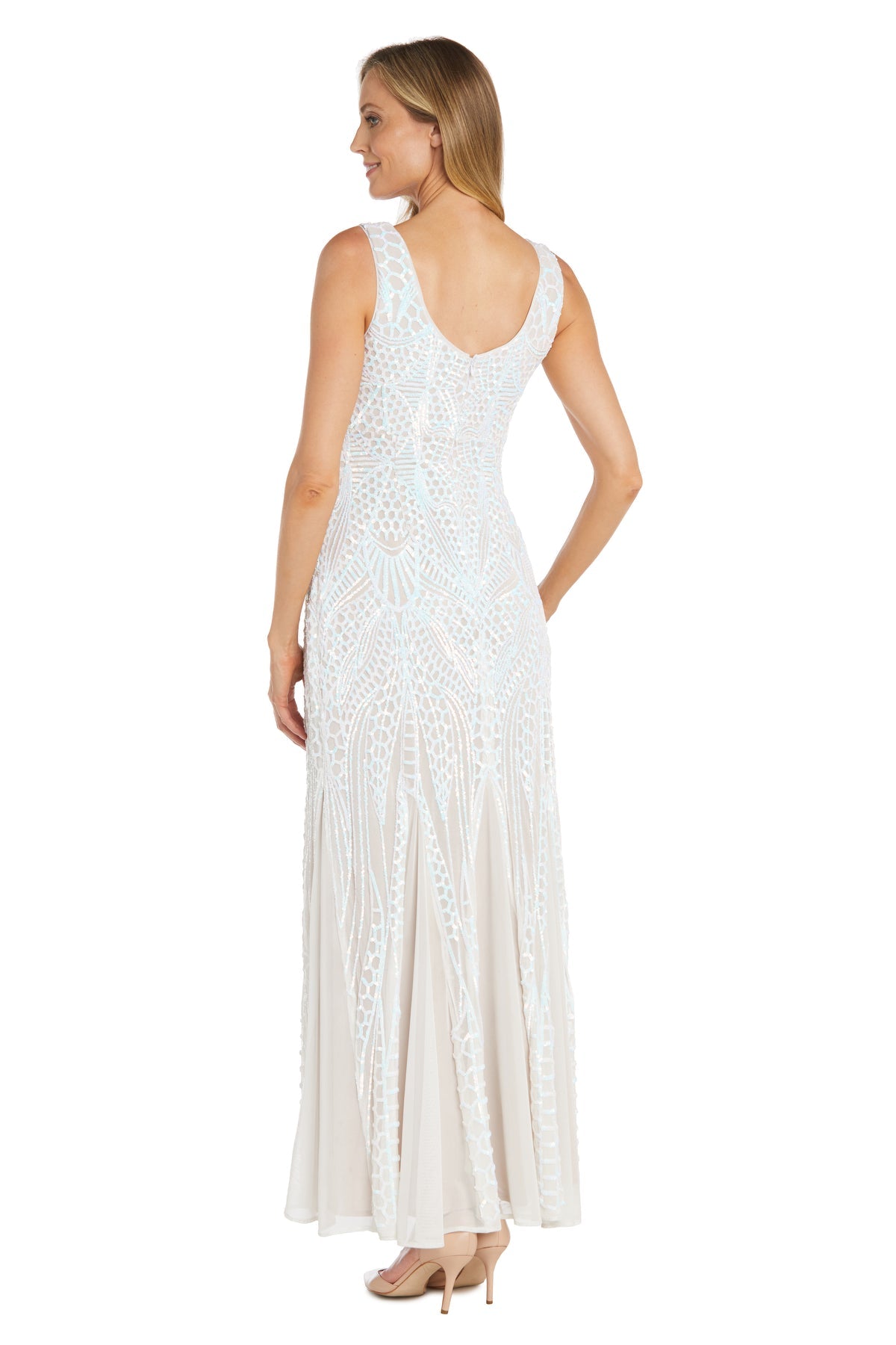 R&M Richards 1449 Long Formal Sequin Evening Dress