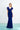 Formal Dresses Long Pleated Ruffle Slit Formal Dress Indigo