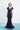 Formal Dresses Long Pleated Ruffle Slit Formal Dress Navy