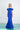 Formal Dresses Long Formal Fitted Floral Ruffle Dress Blue