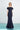Formal Dresses Long Formal Fitted Floral Ruffle Dress Navy