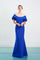 Formal Dresses Long Ruffle Formal Evening Dress Blue