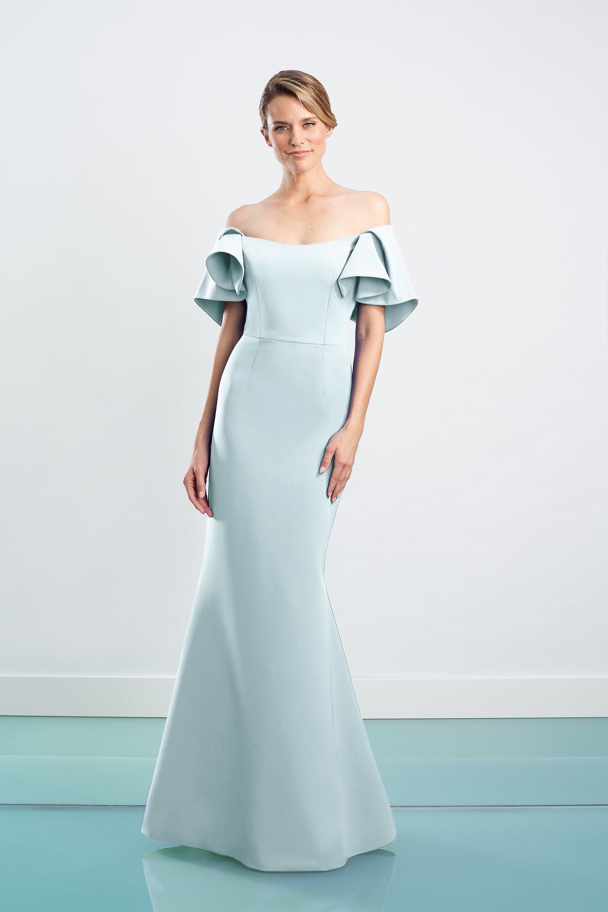 Alexander by Daymor 1464 Long Ruffle Formal Evening Dress