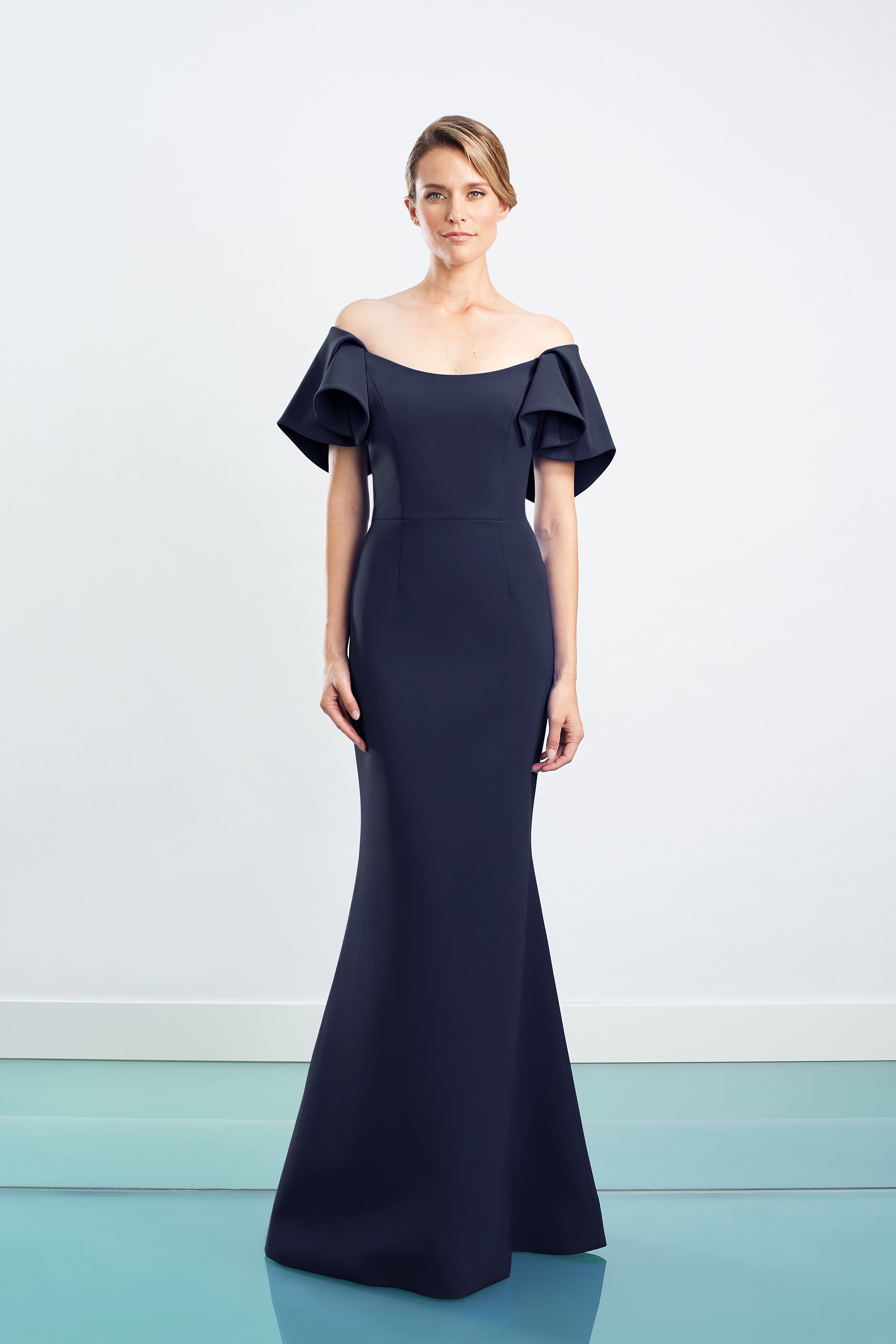 Formal Dresses Long Ruffle Formal Evening Dress Navy