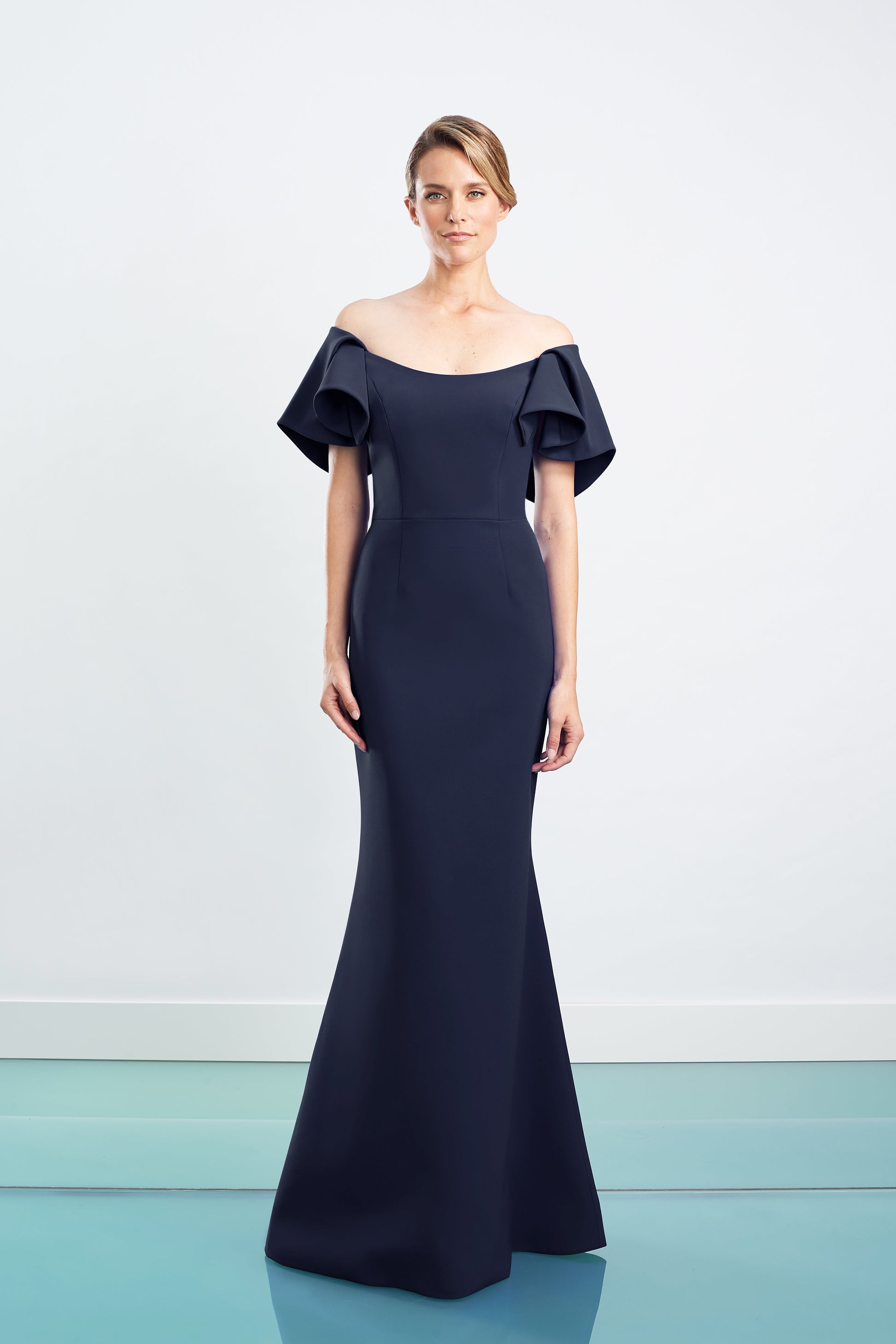 Alexander by Daymor 1464 Long Ruffle Formal Evening Dress