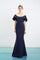 Formal Dresses Long Ruffle Formal Evening Dress Navy