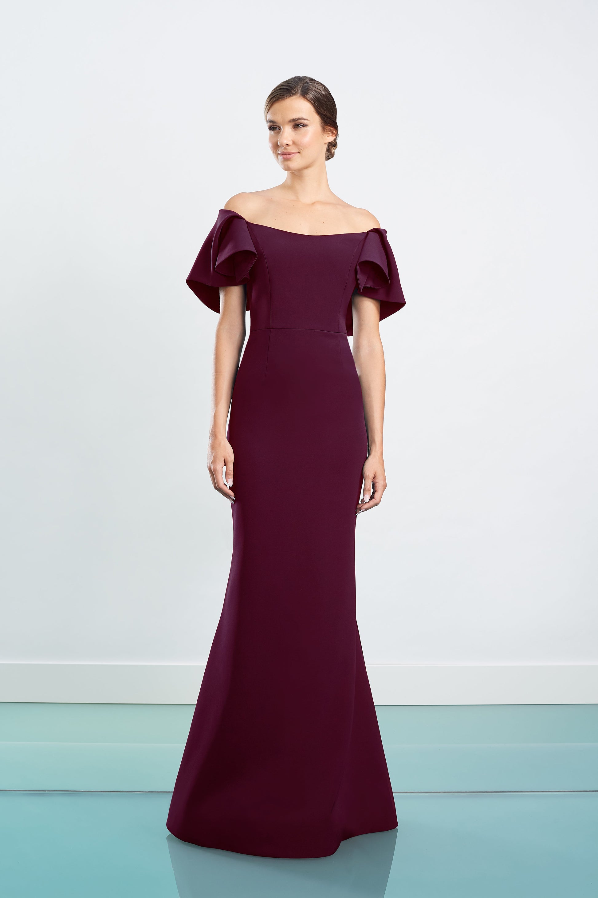 Alexander by Daymor 1464 Long Ruffle Formal Evening Dress