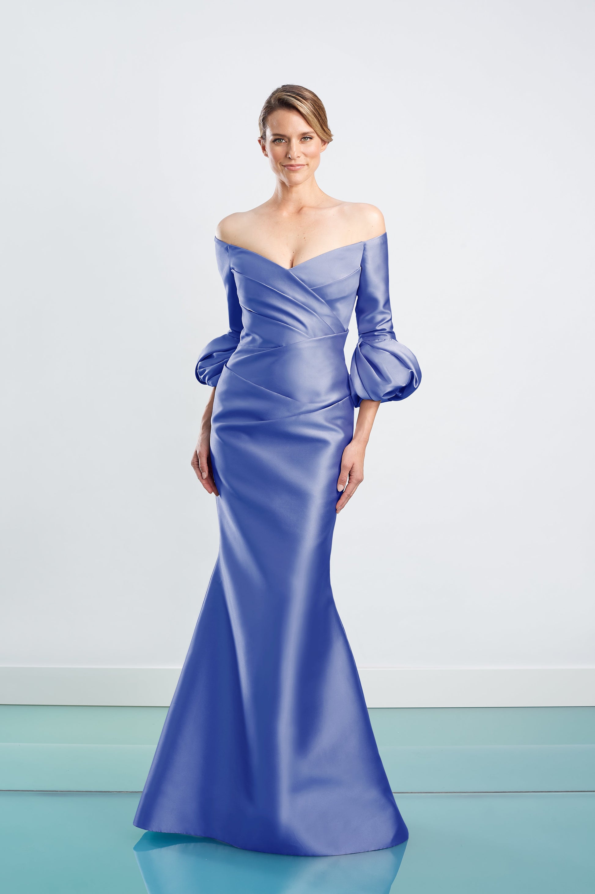 Alexander by Daymor 1465 Long Formal Fit Pleated Evening Dress