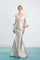 Formal Dresses Long Formal Fit Pleated Evening Dress Silver/Taupe