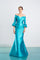 Formal Dresses Long Formal Fit Pleated Evening Dress Turquoise