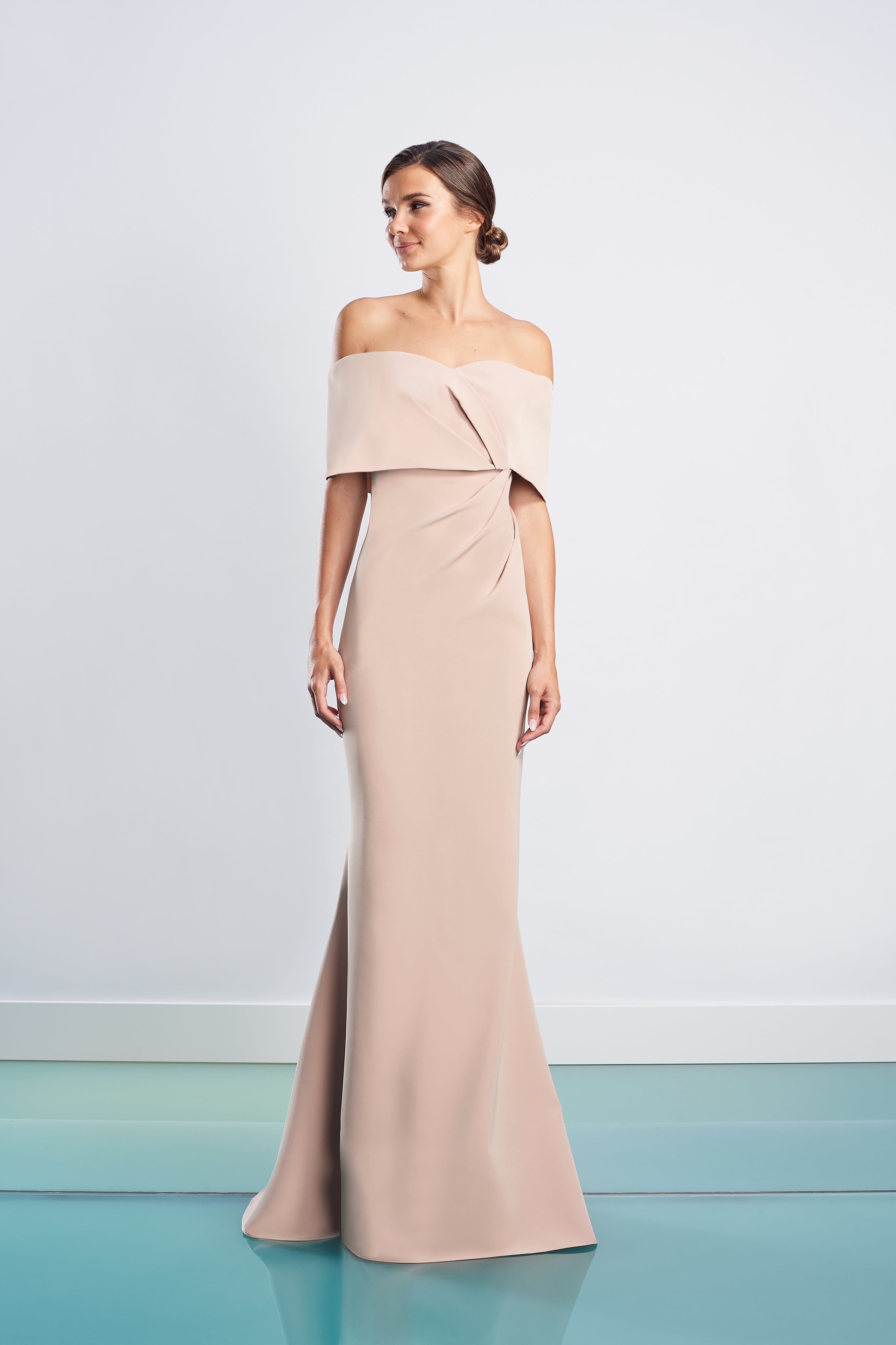 Formal Dresses Long Fitted Formal Evening Dress Suntan