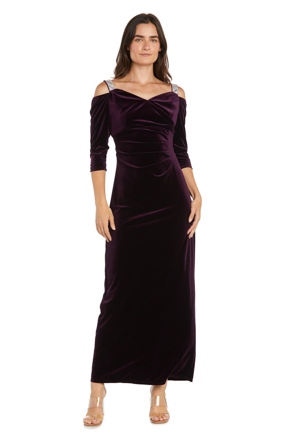 Long Velvet Dress Formal R&M Richards 1489