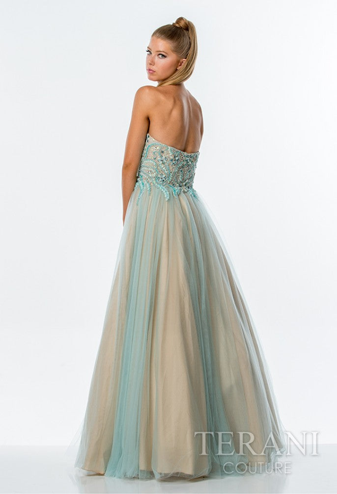 Terani Couture 151P0088B Long Ball Gown Formal Prom Dress