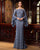 Formal Dresses Fitted Long Lace Beaded Formal Dress Delphi Blue