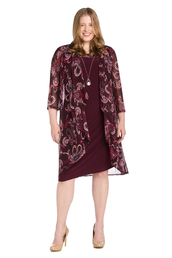 Plus Size Fitted Dress Short Jacket R&M Richards 1557W
