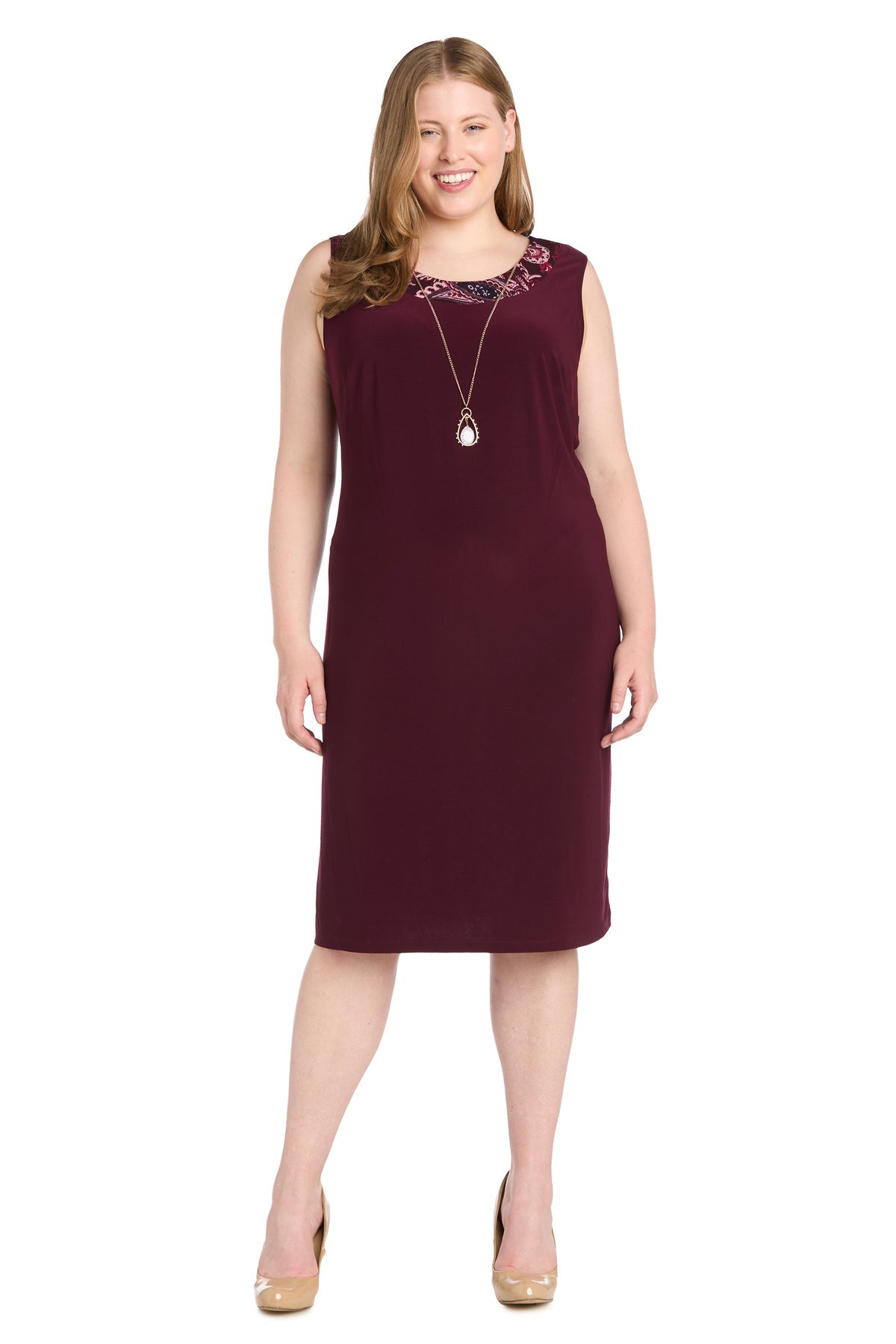 R&M Richards 1557W Fitted Short Jacket Plus Size Dress