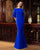 Formal Dresses Long Ruched Beaded Formal Evening Dress Blue