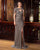 Formal Dresses Long Slit Beaded Fprmal Evening Dress Taupe