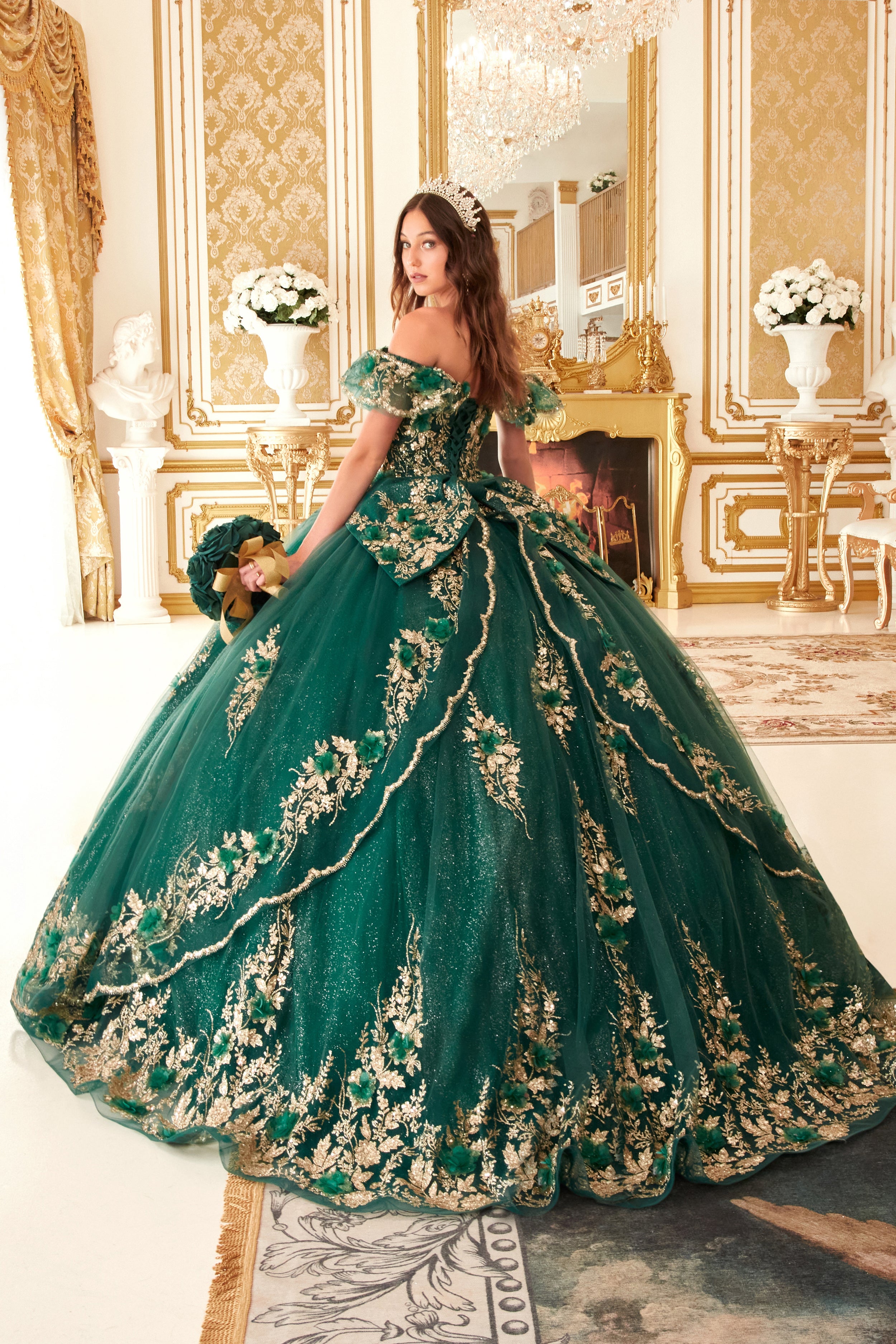 Quinceanera Dresses Long Ball Gown Quinceanera Dresses Emerald
