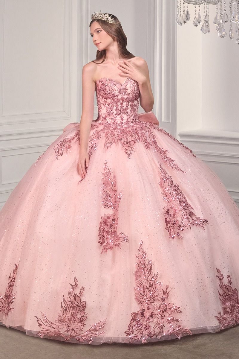 Ladivine 15715 Quinceanera Ball Gown Dress Blush / XLarge Ladivine 15715 Quinceanera Ball Gown Dress Blush / XLarge