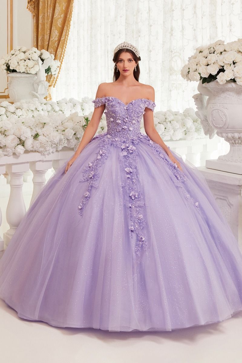 LaDivine 15717 Long Ball 3D Floral Applique Quinceanera Dress LaDivine 15717 Long Ball 3D Floral Applique Quinceanera Dress