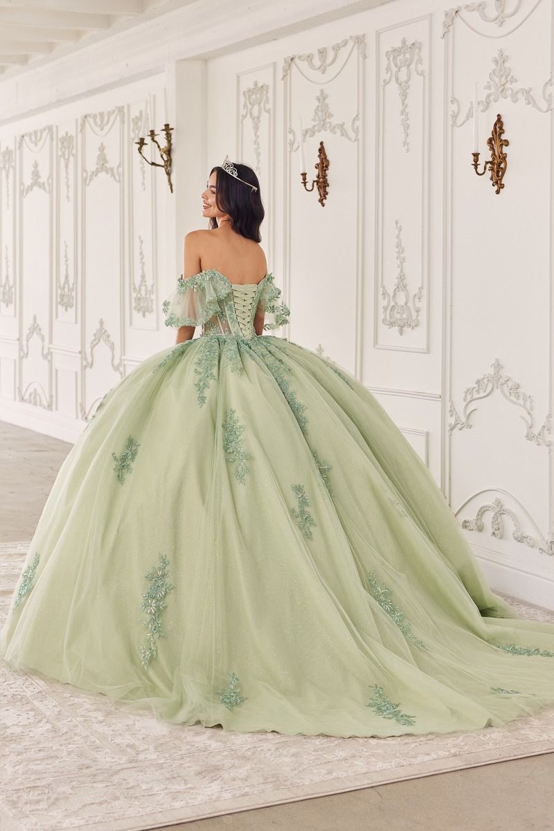 LaDivine 15725 Long Quinceanera Dress Applique Ball Gown