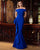 Formal Dresses Long Formal Ruffle Evening Dress Blue