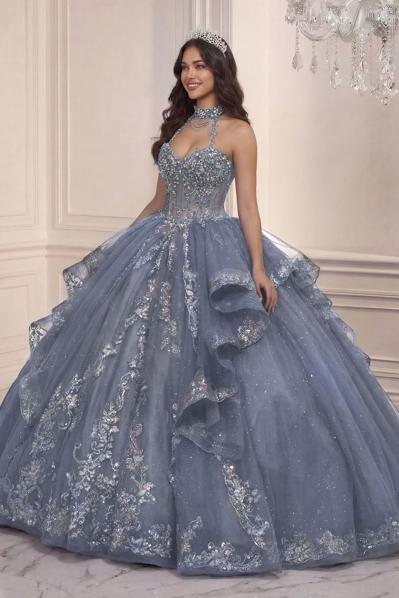 Sweetheart Floor-Length Tulle Formal Ball Gown LaDivine 15741
