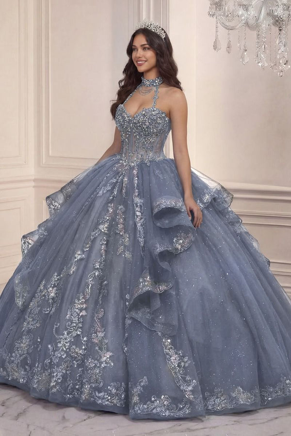 Sweetheart Floor-Length Tulle Formal Ball Gown LaDivine 15741