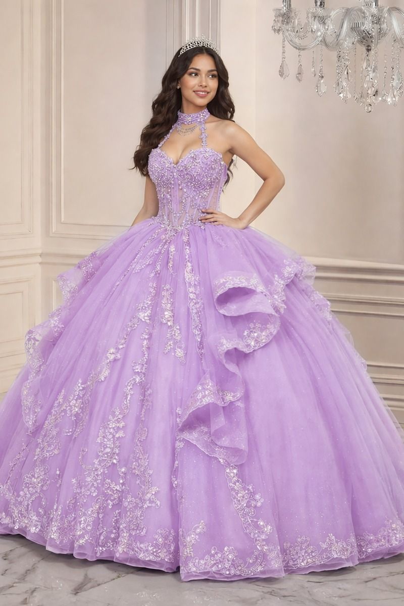 Sweetheart Floor-Length Tulle Formal Ball Gown LaDivine 15741