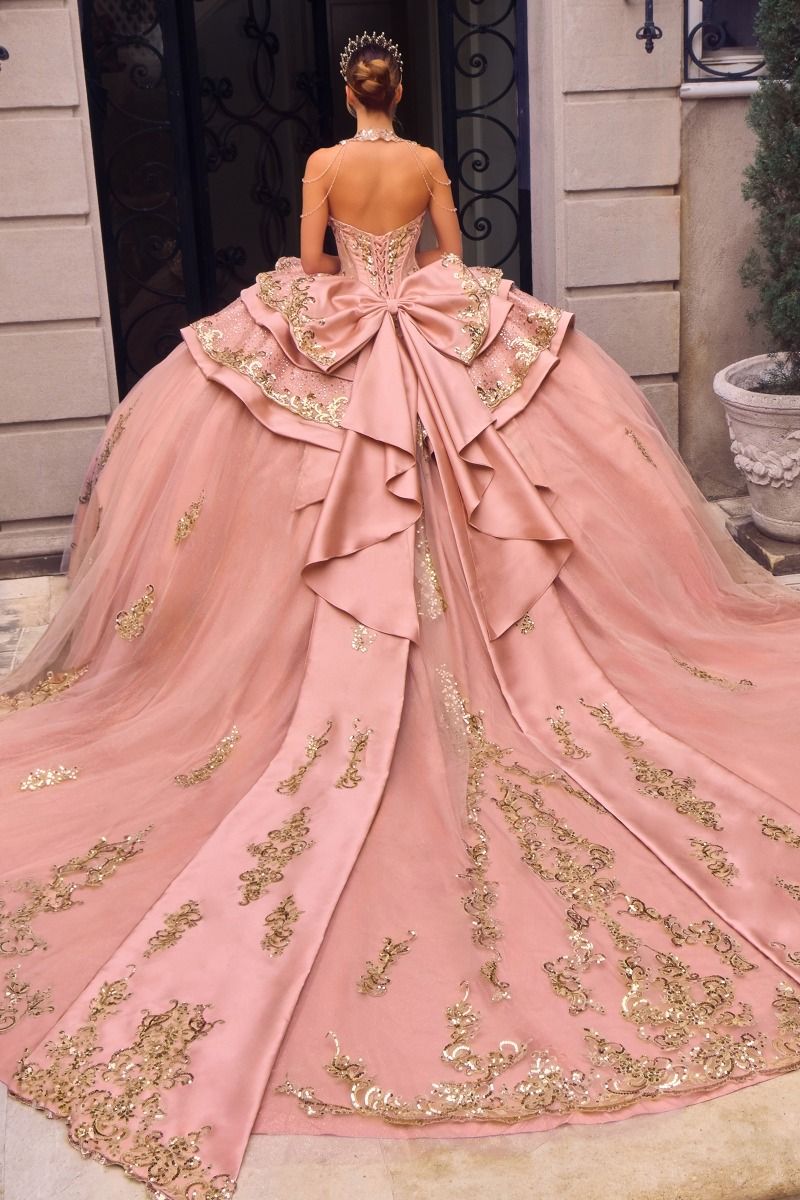 Sweetheart Floor-Length with Train Tulle Formal Ball Gown LaDivine 15744