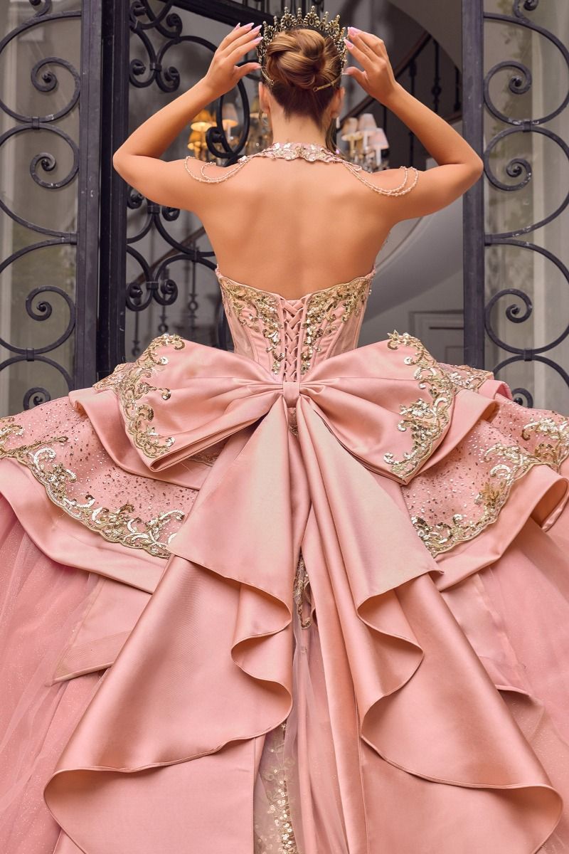 Sweetheart Floor-Length with Train Tulle Formal Ball Gown LaDivine 15744