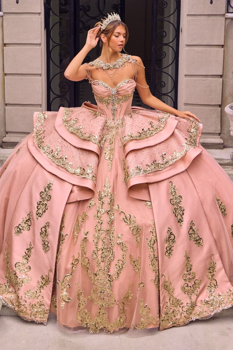 Sweetheart Floor-Length with Train Tulle Formal Ball Gown LaDivine 15744