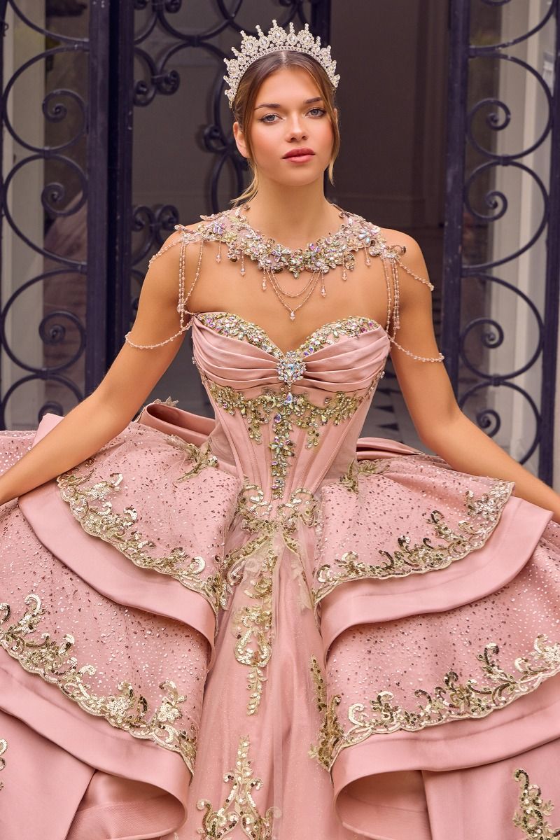 Sweetheart Floor-Length with Train Tulle Formal Ball Gown LaDivine 15744