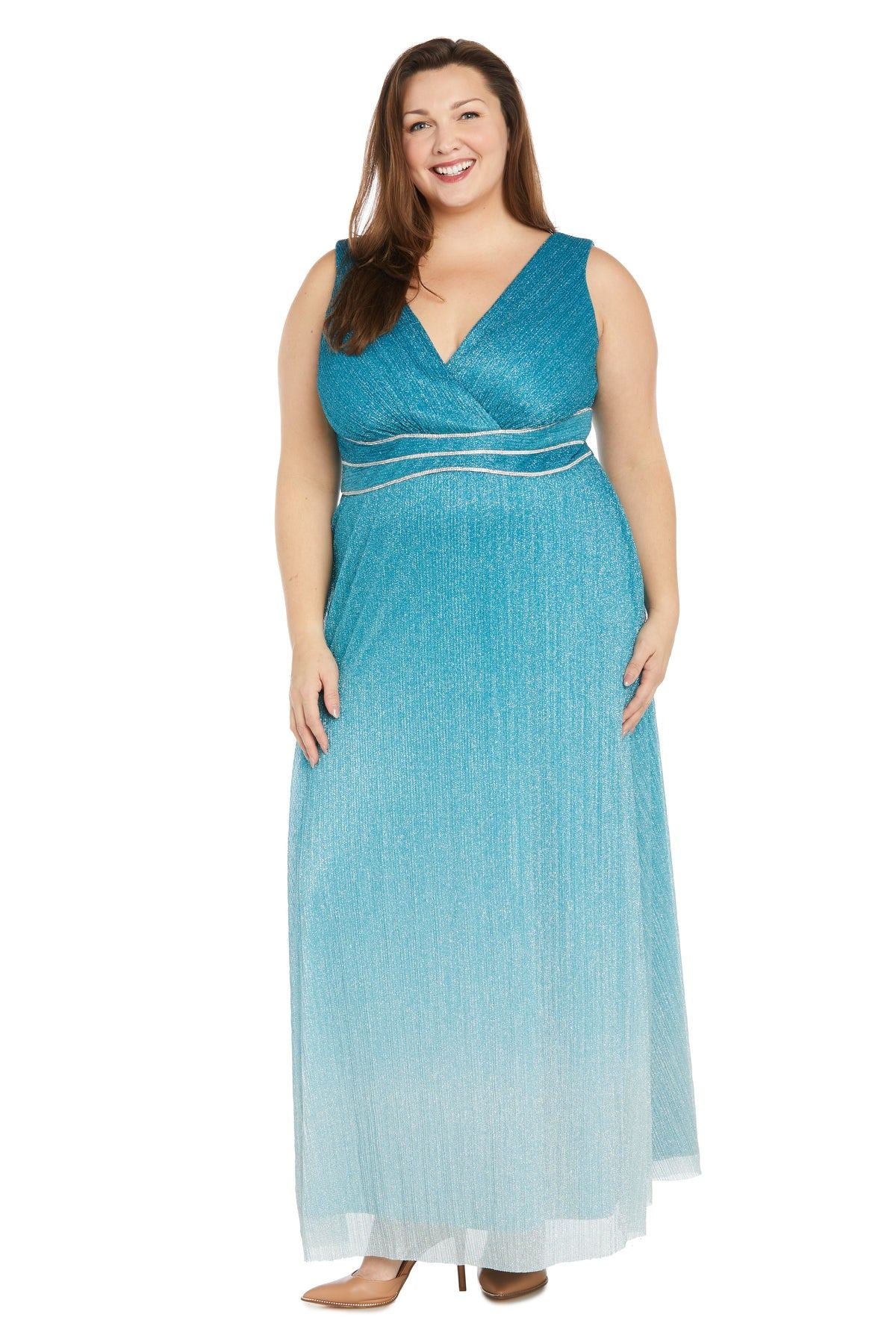 Long Plus Size Dress Formal Pleated R&M Richards 1576W The Dress Outlet Long Plus Size Dress Formal Pleated R&M Richards 1576W The Dress Outlet