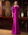 Formal Dresses Pleated Long Formal Evening Dress Fuchsia