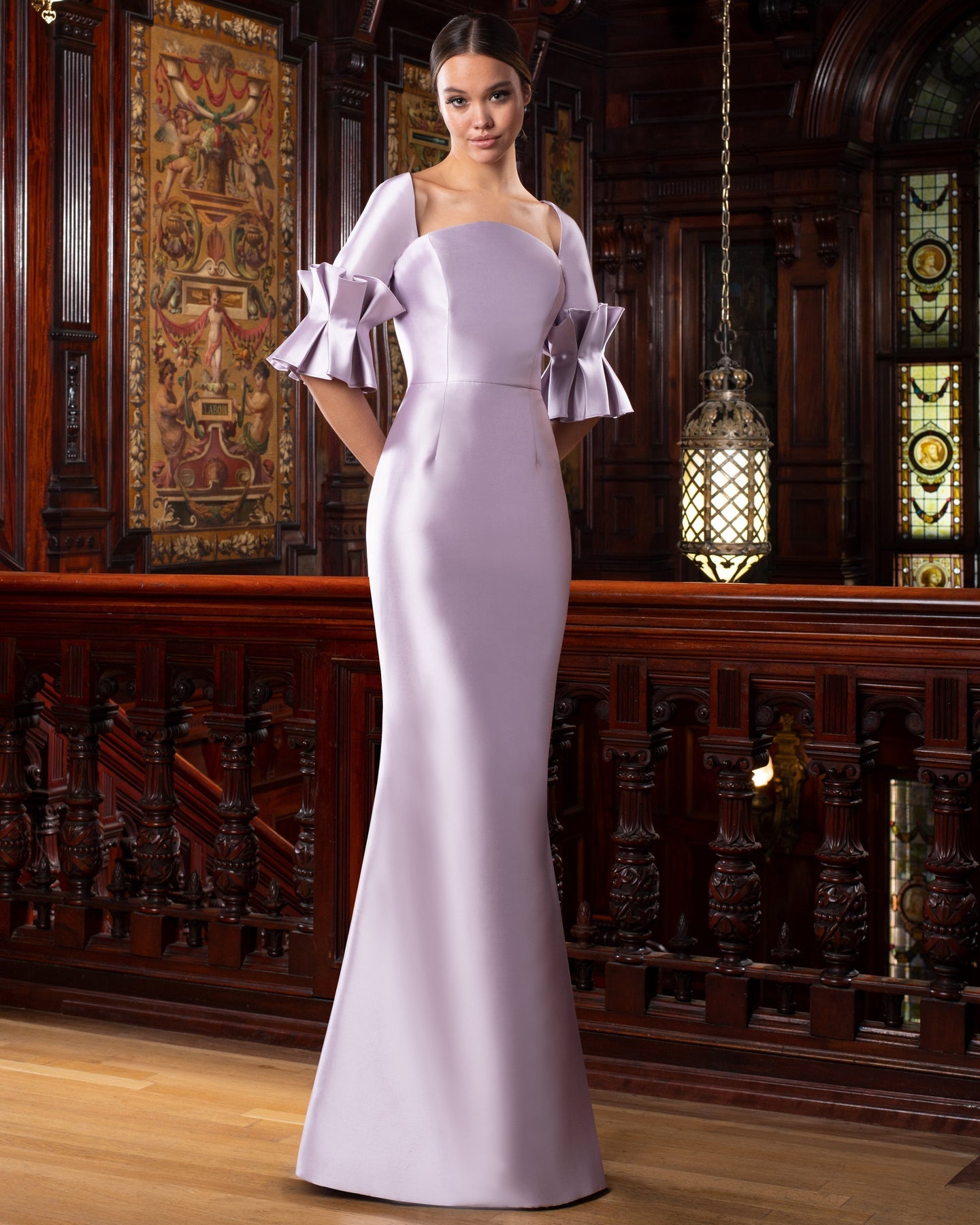 Formal Dresses Pleated Long Formal Evening Dress Lilac