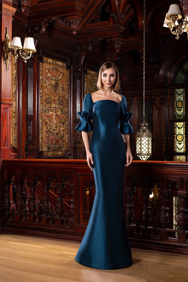 Formal Dresses Pleated Long Formal Evening Dress Teal