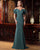 Formal Dresses Formal Long Ruffle Sleeve Evening Dress Spruce
