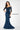 Formal Dresses Beaded Long Formal Lace Applique Dress Navy Blue