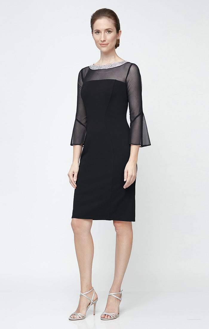 Alex Evenings Embellished Shift Dress - Black - 16P Alex Evenings Embellished Shift Dress - Black - 16P