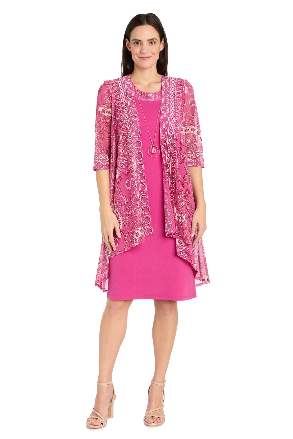R&M Richards 1607P Short Mother of the Bride Petite Jacket Dress