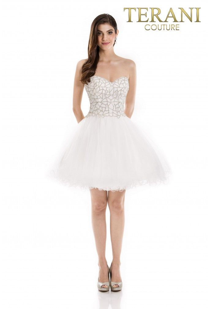 Terani Couture 1611P0103 Homecoming Short A Line Cocktail Dress