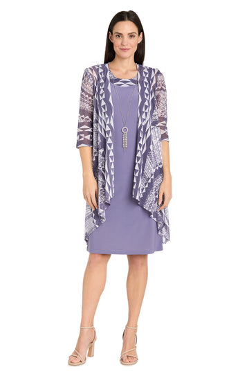 R&M Richards 1627 Two Piece Short Printed Mother of the Bride Dress