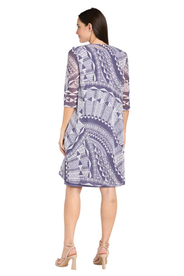 R&M Richards 1627 Two Piece Short Printed Mother of the Bride Dress