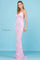 Prom Dresses Fitted Long Sequin Formal Prom Dress Bubblegum Pink