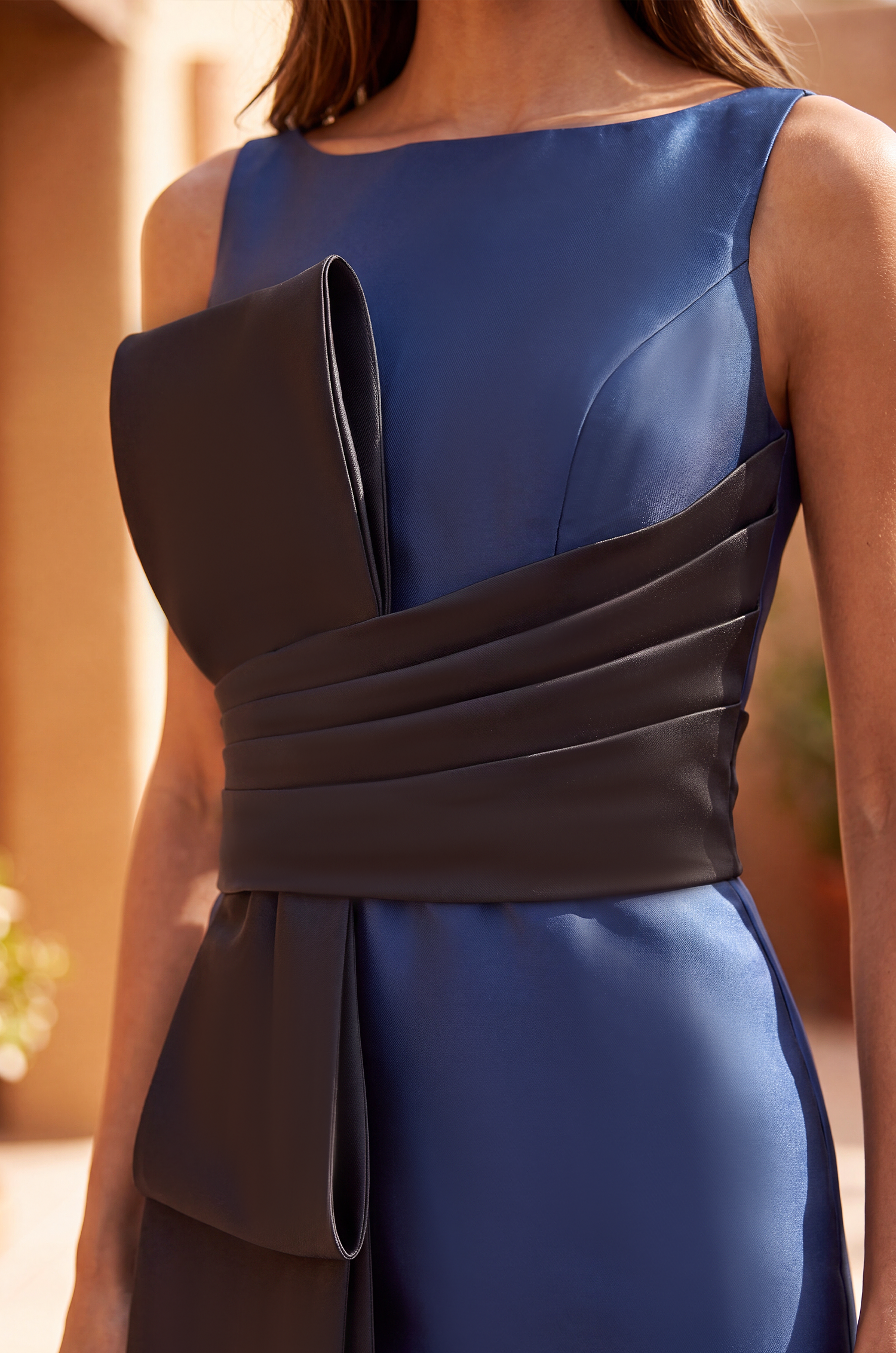Short Bow Mini Cocktail Dress