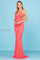 Prom Dresses Fitted Long Sequin Formal Prom Dress Hot Pink